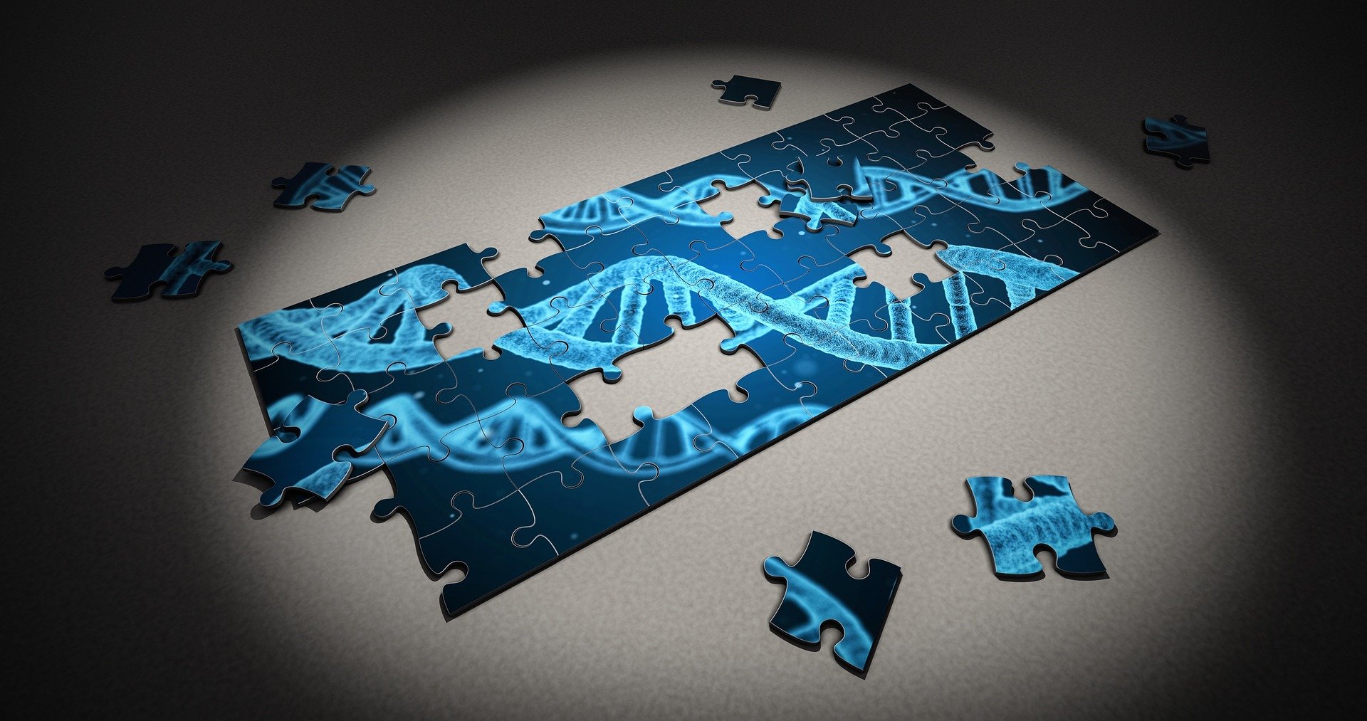 Symbolbild: DNA-Doppelhelix als Puzzle
